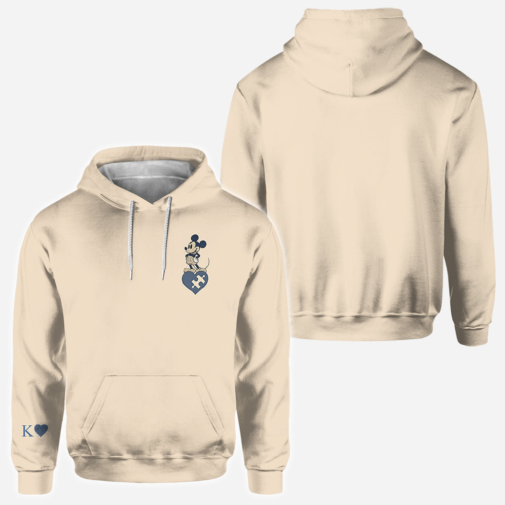 Personalized Mouse Ears Matching Hoodies for Couples - Custom Design All Over Shirt GradoCreations