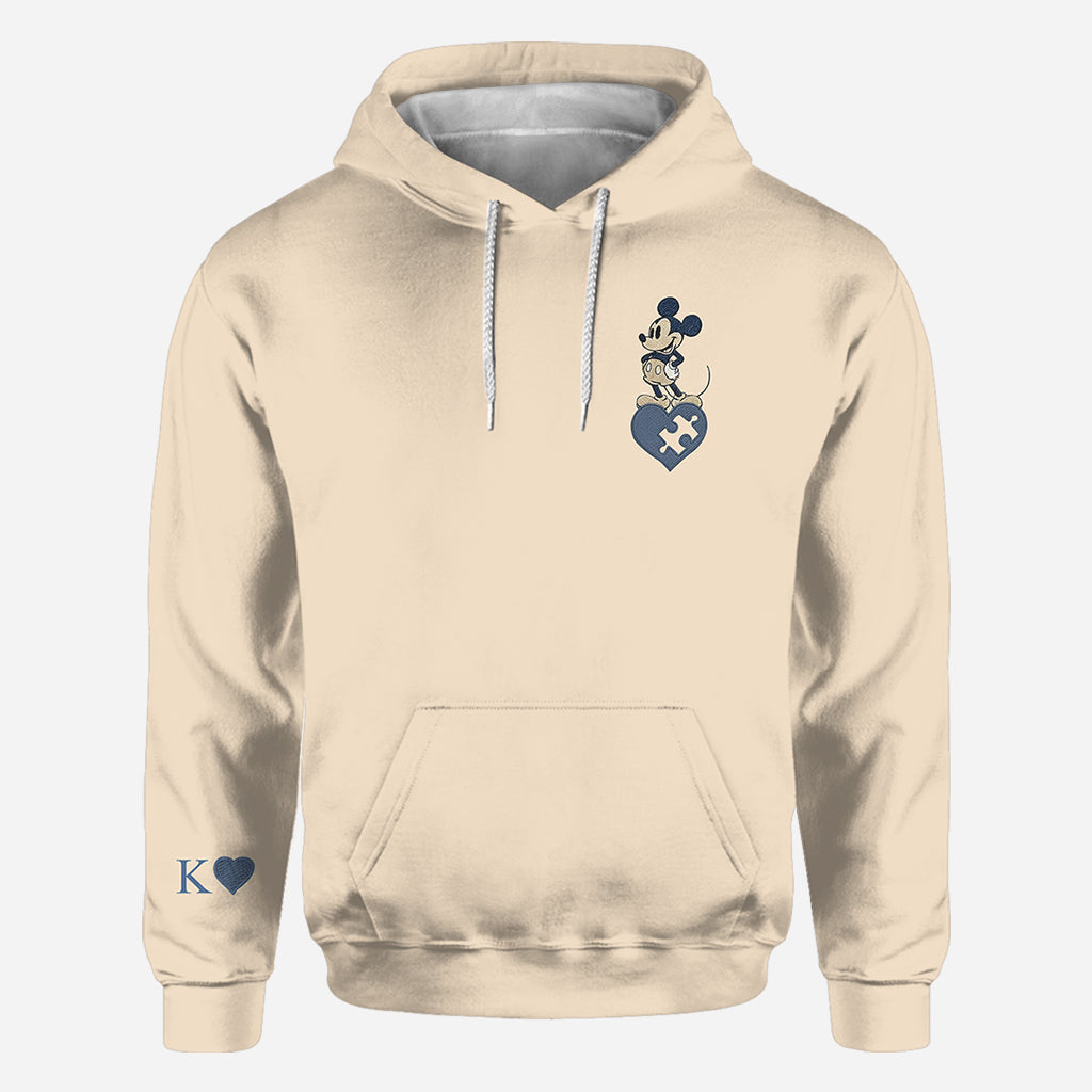 Personalized Mouse Ears Matching Hoodies for Couples - Custom Design All Over Shirt GradoCreations