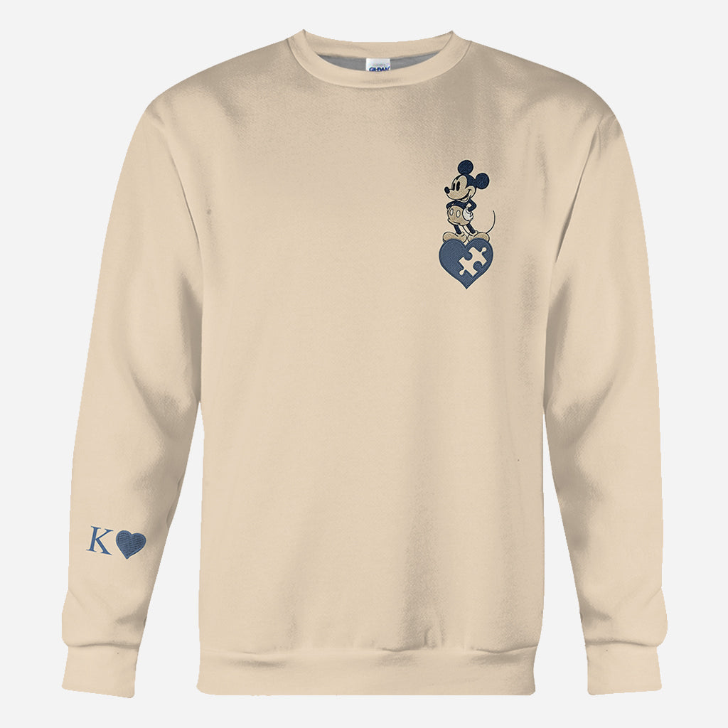 Personalized Mouse Ears Matching Hoodies for Couples - Custom Design All Over Shirt GradoCreations