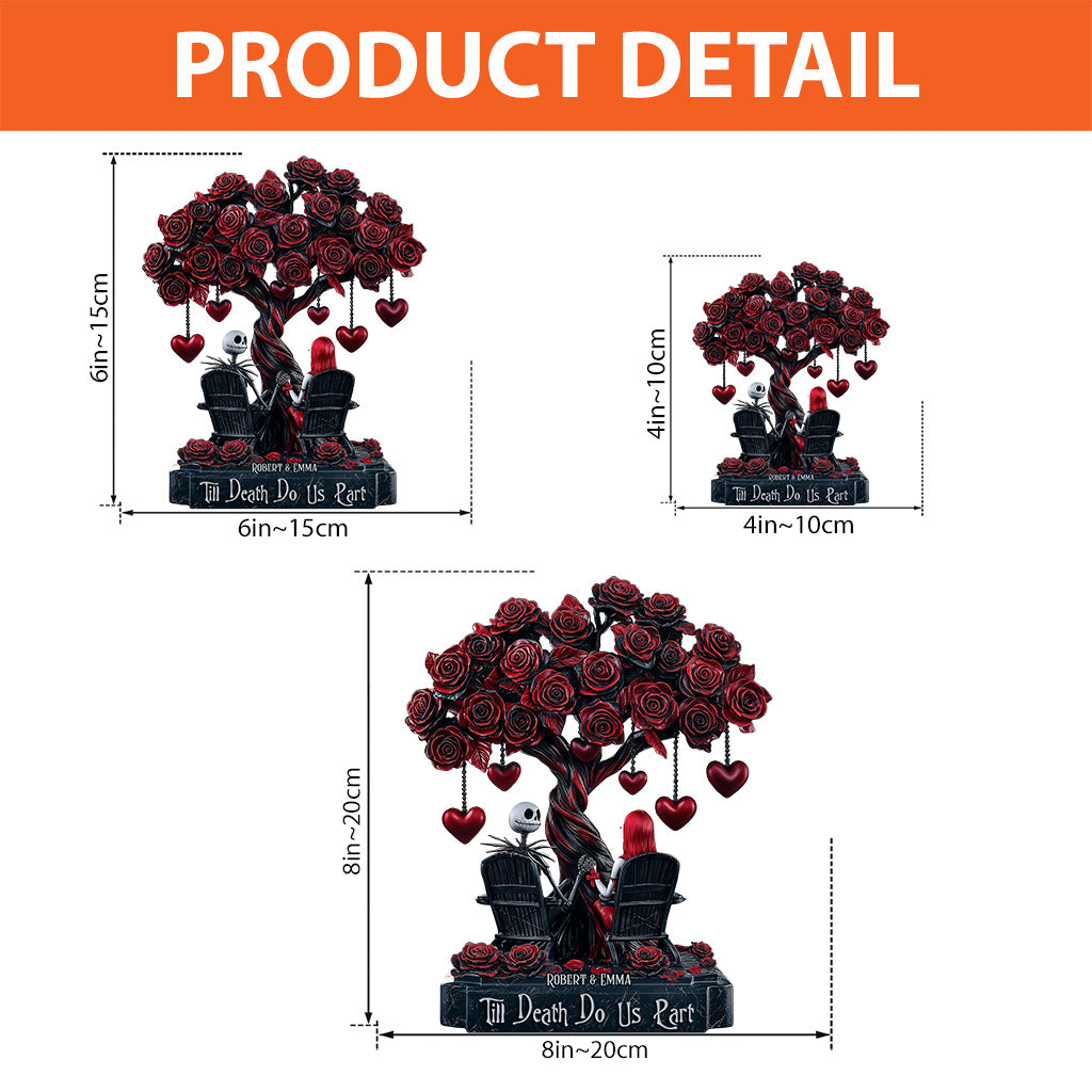 Personalized Till Death Do Us Part Acrylic Plaque Gift Custom Shaped Acrylic Plaque GradoCreations