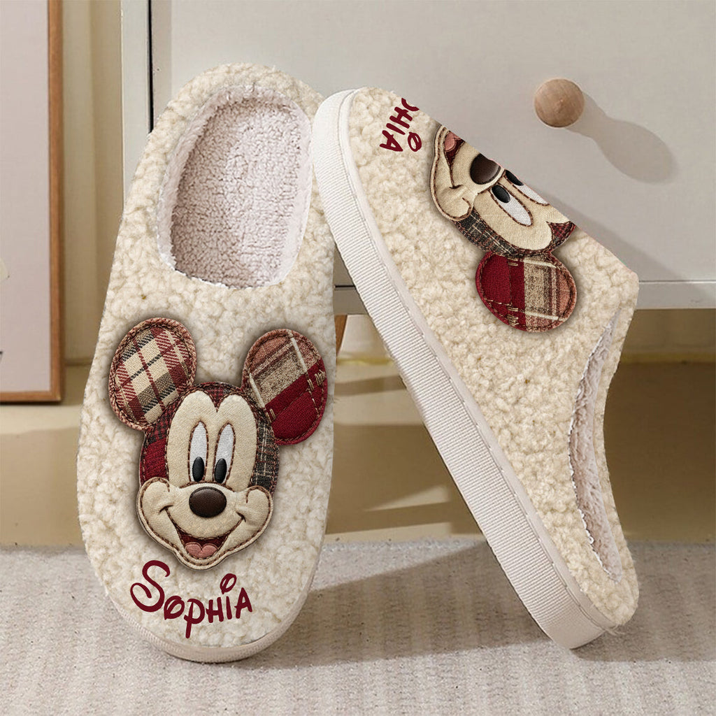 Personalized Disney Mouse Slippers Custom Name Gift for Christmas Slippers GradoCreations
