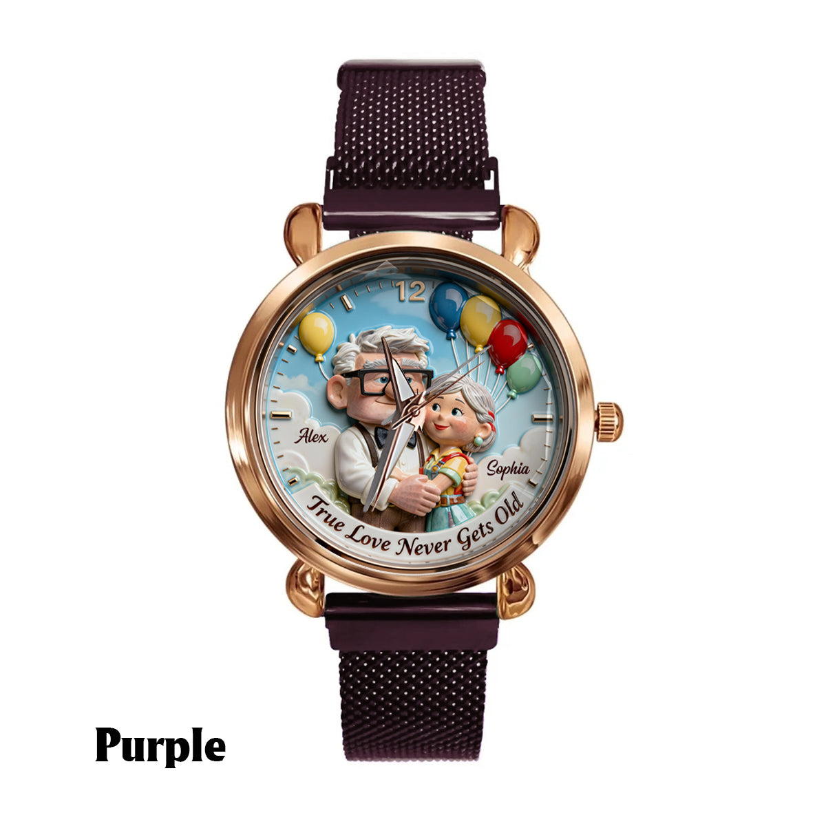 Personalized Animation Inspired Couple Watch Custom Name Gift for Anniversary Women Hand Watch GradoCreations