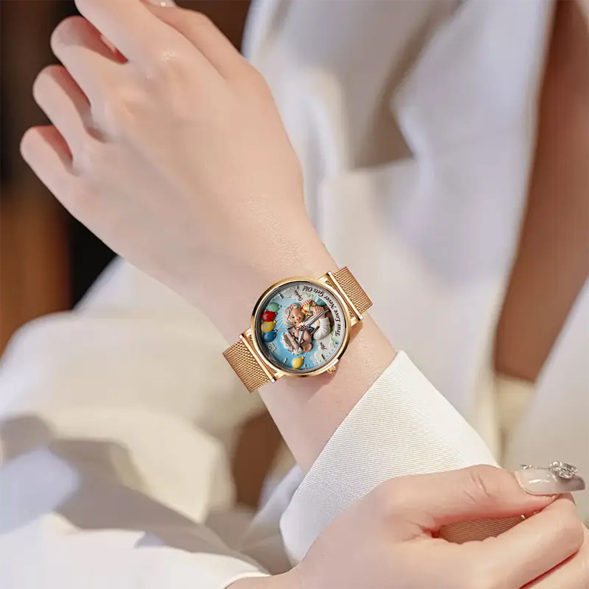 Personalized Animation Inspired Couple Watch Custom Name Gift for Anniversary Women Hand Watch GradoCreations