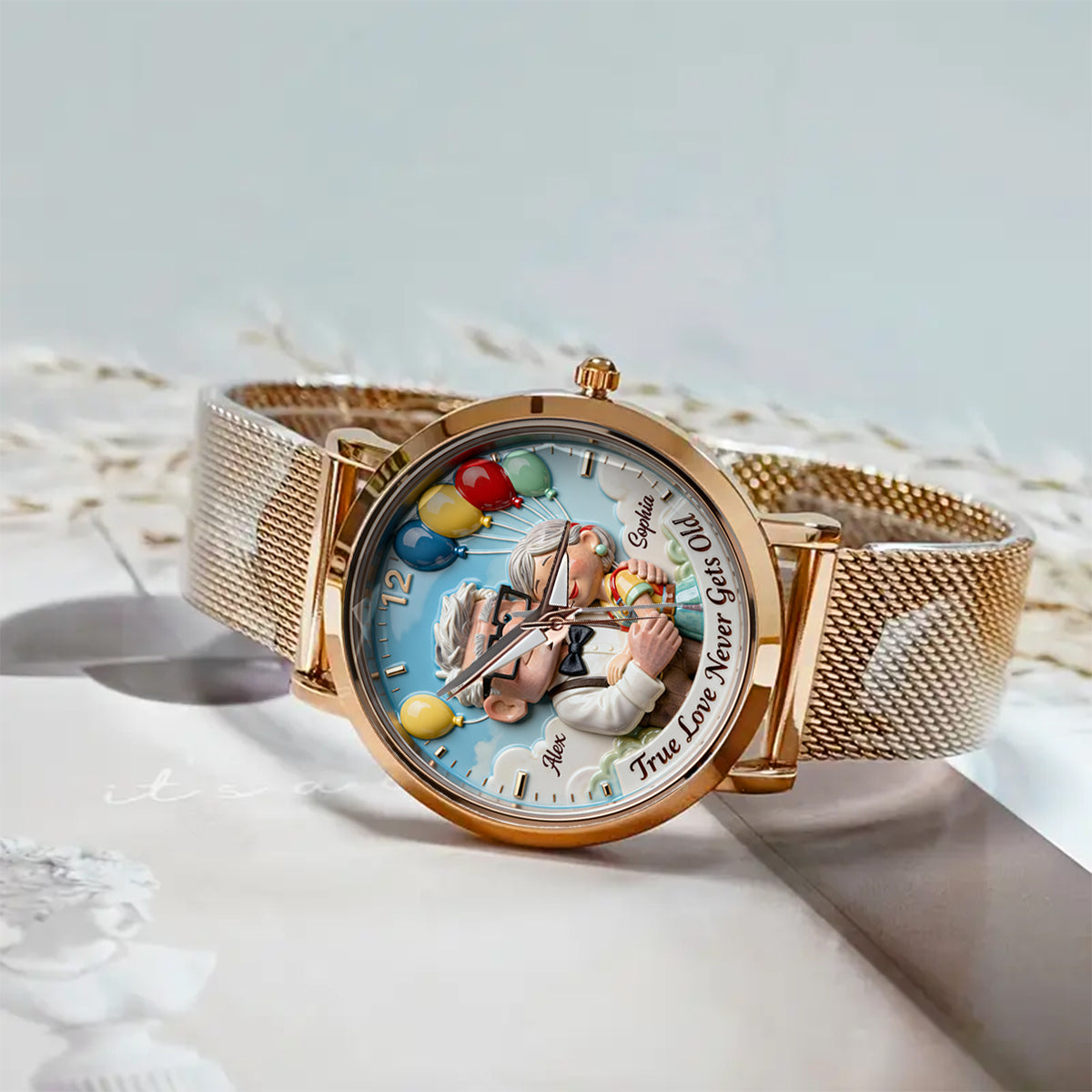 Personalized Animation Inspired Couple Watch Custom Name Gift for Anniversary Women Hand Watch GradoCreations
