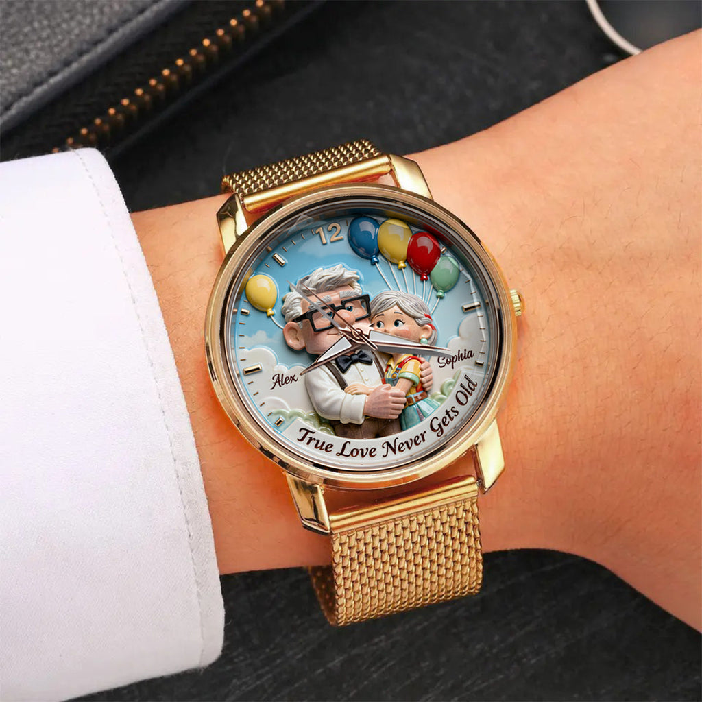 Personalized Animation Inspired Couple Watch Custom Name Gift for Anniversary Women Hand Watch GradoCreations