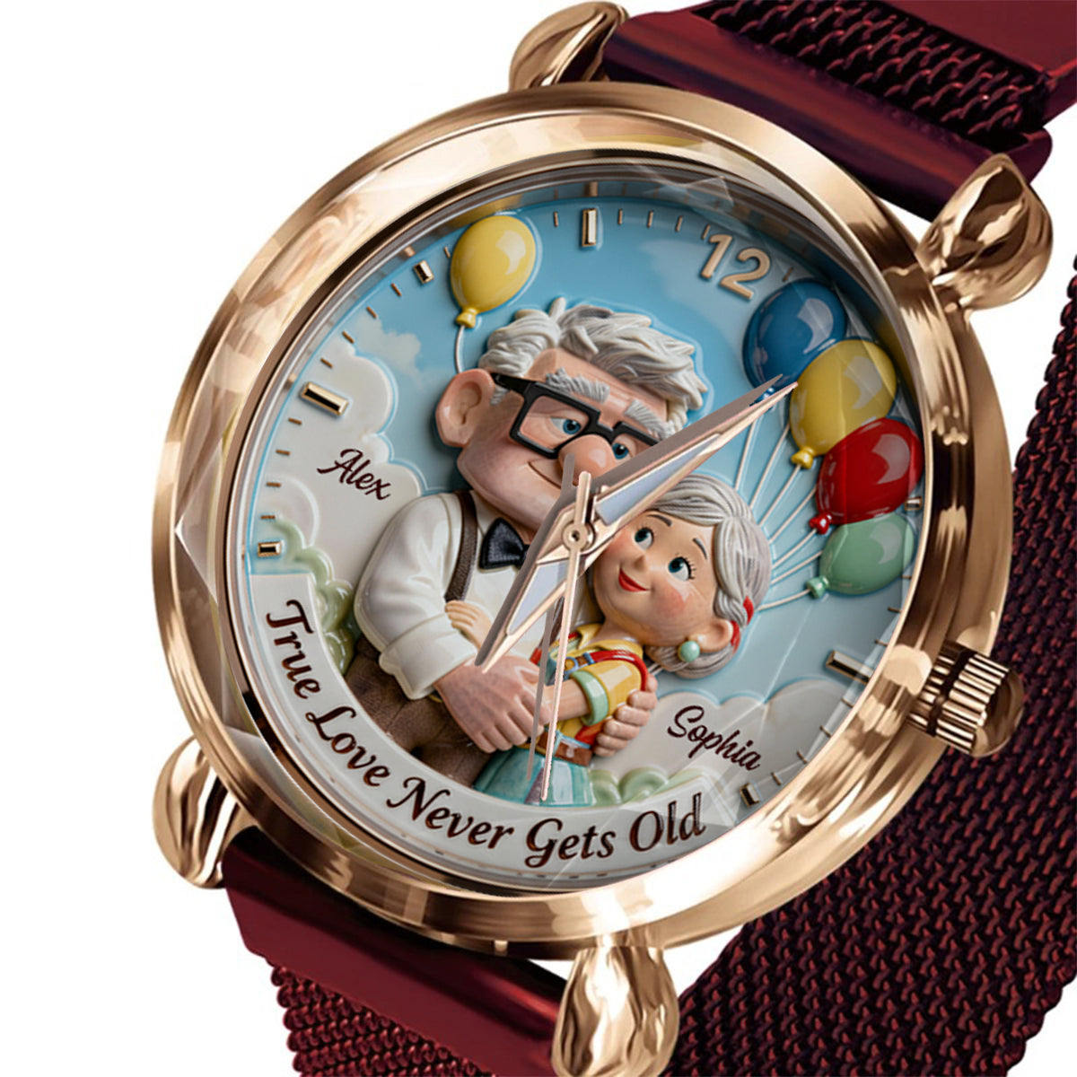 Personalized Animation Inspired Couple Watch Custom Name Gift for Anniversary Women Hand Watch GradoCreations