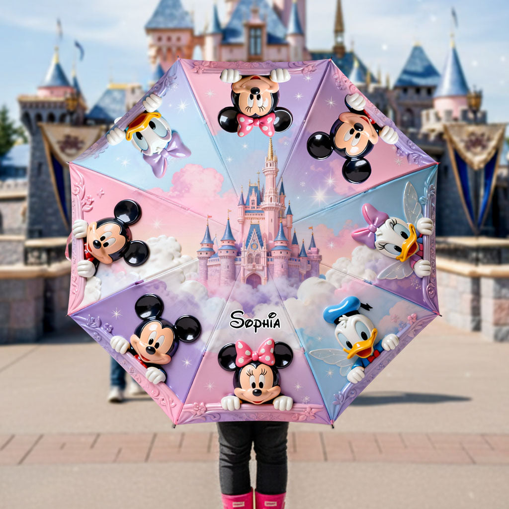 Personalized Kids Mouse Umbrella Custom Name Disney Gift Umbrella GradoCreations