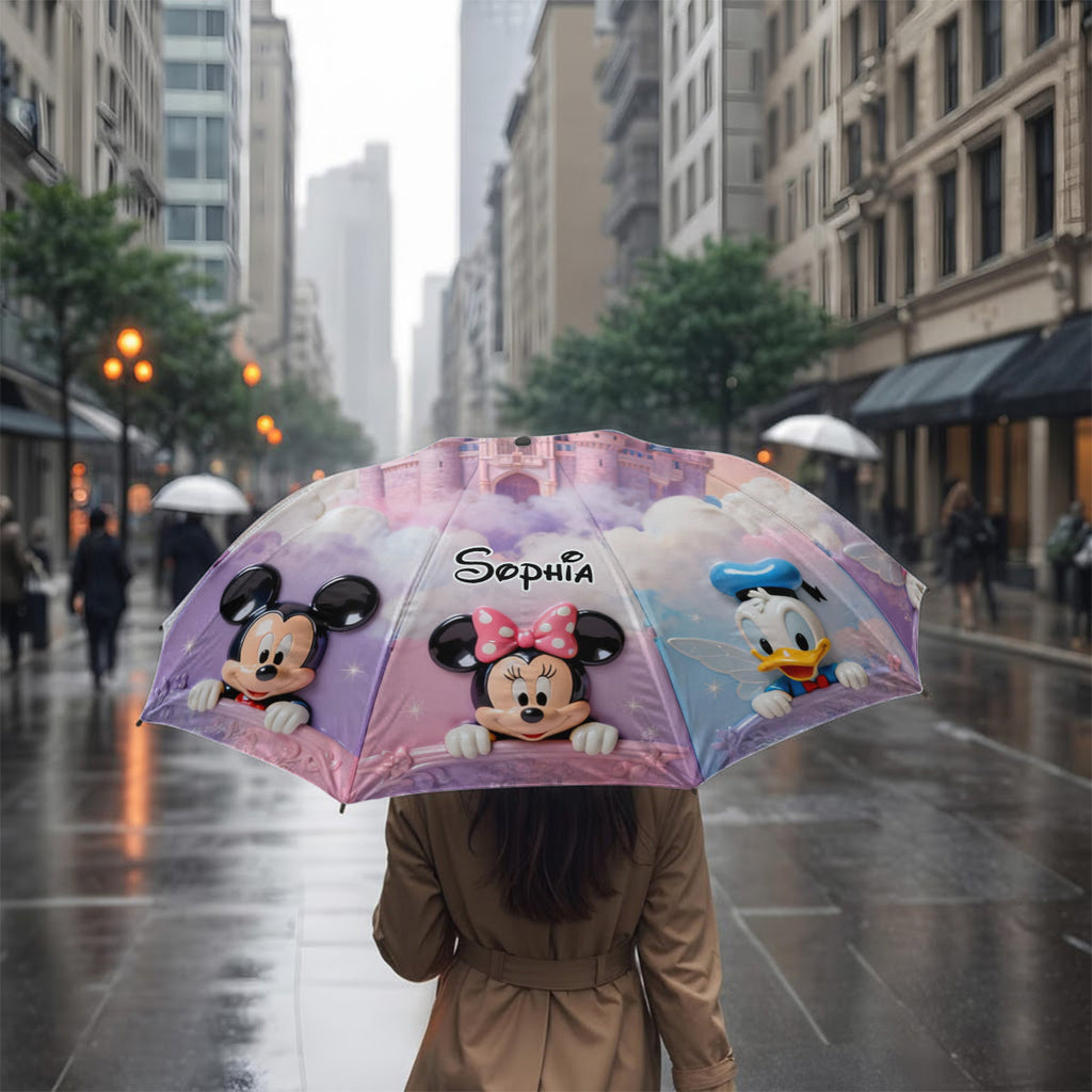 Personalized Kids Mouse Umbrella Custom Name Disney Gift Umbrella GradoCreations