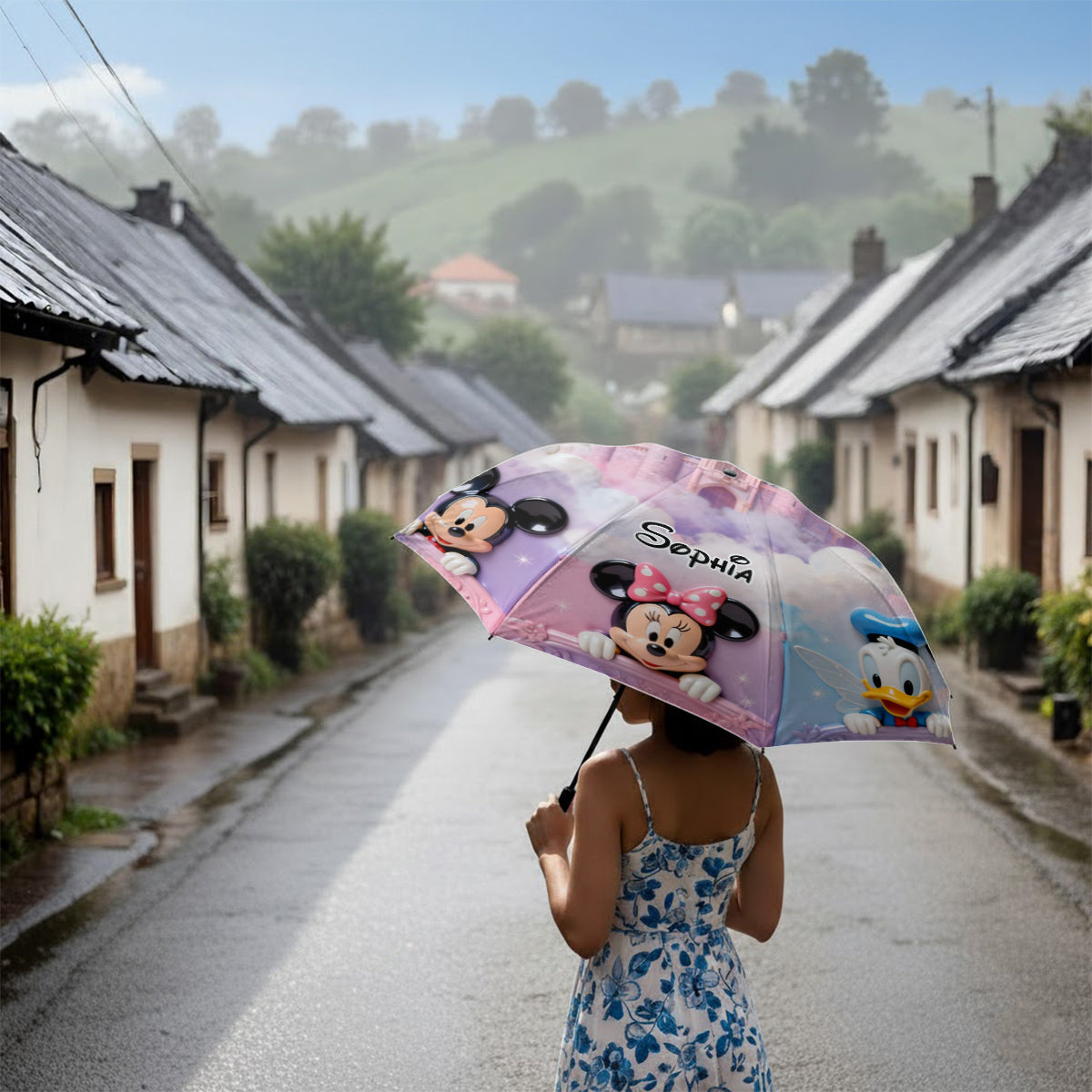 Personalized Kids Mouse Umbrella Custom Name Disney Gift Umbrella GradoCreations