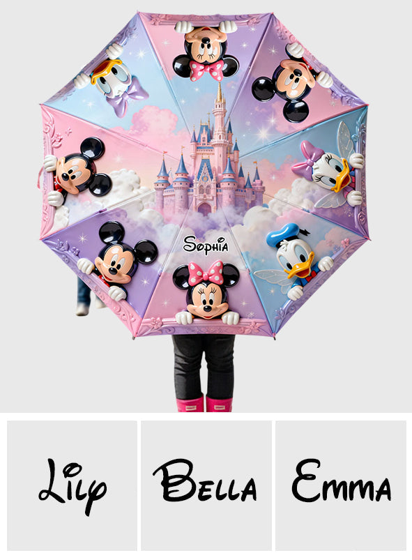 Personalized Kids Mouse Umbrella Custom Name Disney Gift Umbrella GradoCreations
