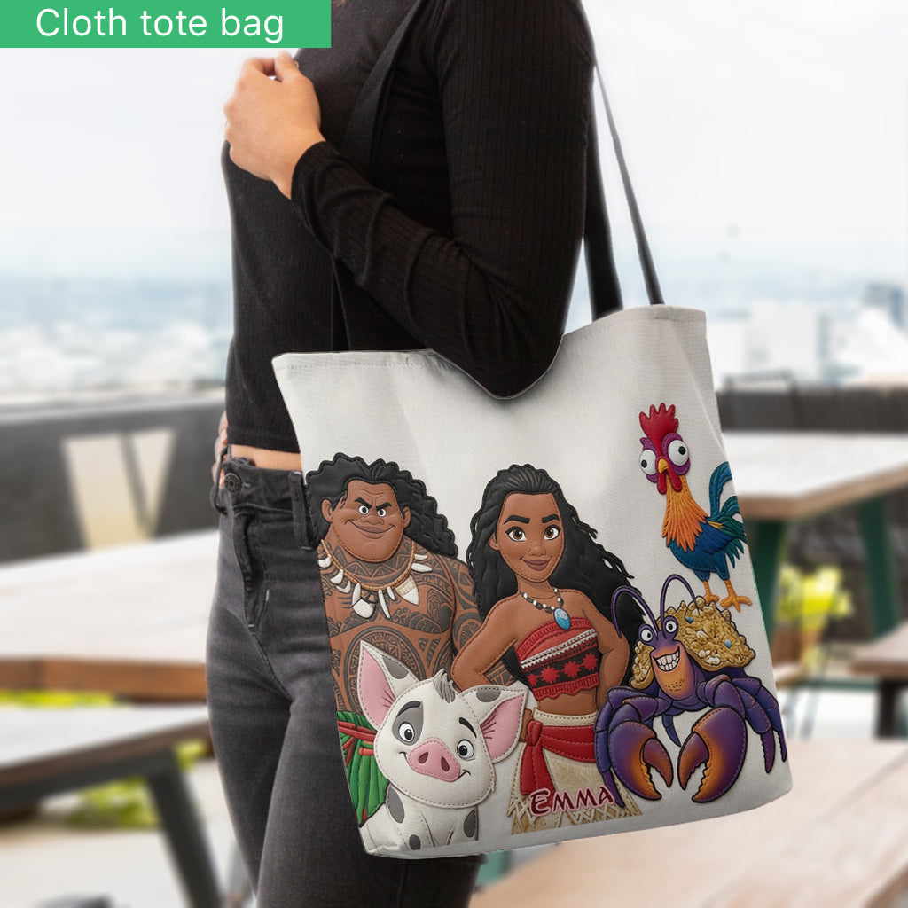 Personalized Cartoon Friends Tote Bag Custom Name for Kids Tote Bag GradoCreations