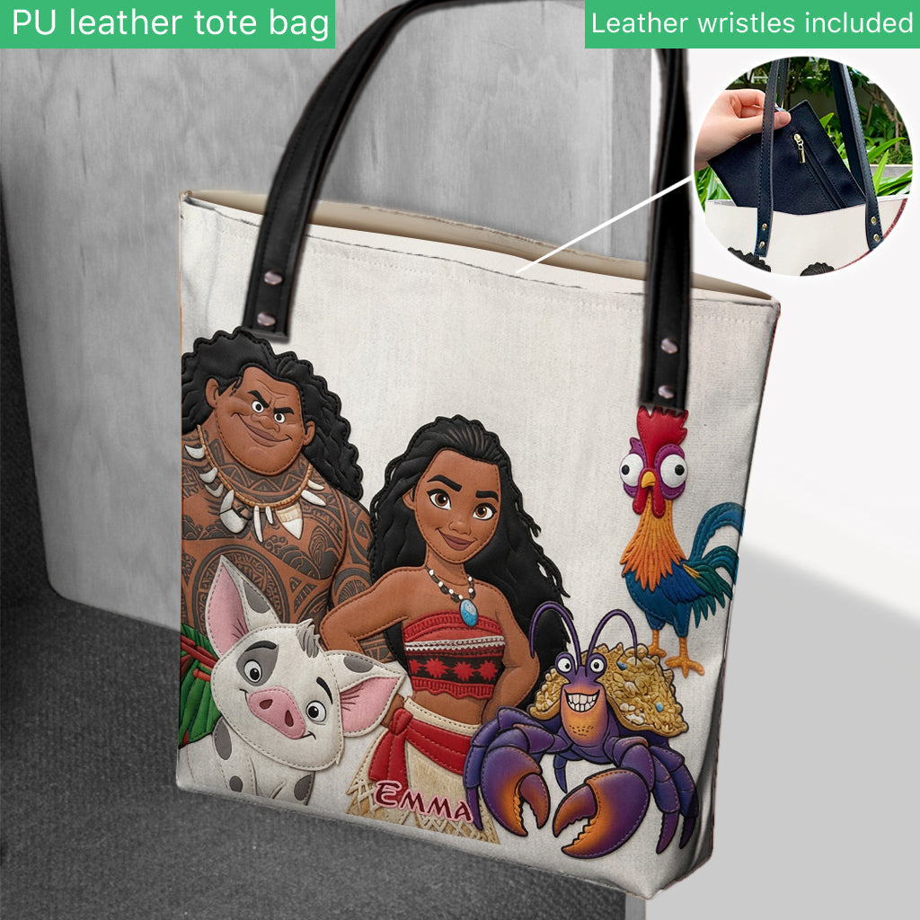 Personalized Cartoon Friends Tote Bag Custom Name for Kids Tote Bag GradoCreations