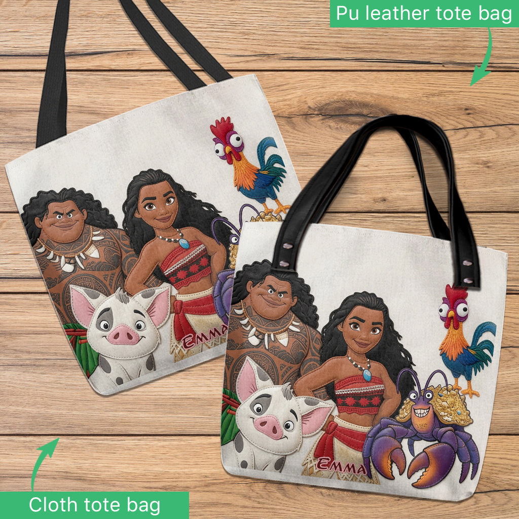 Personalized Cartoon Friends Tote Bag Custom Name for Kids Tote Bag GradoCreations