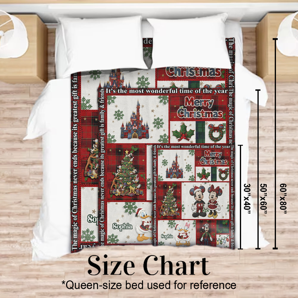 Personalized Cartoon Mouse Blanket Cozy Gift for Kids Christmas Blanket GradoCreations