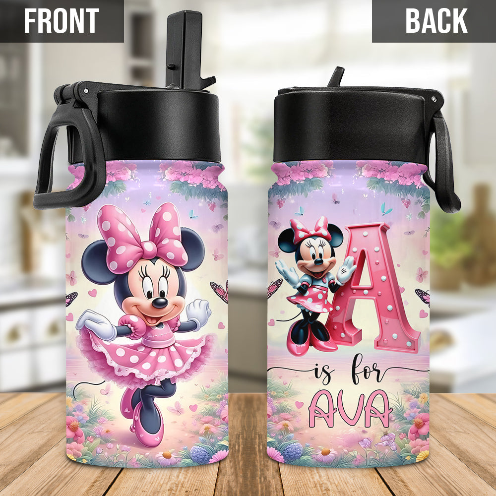 Personalized Kids Water Bottle with Magical Mouse Design Kids Water Bottle GradoCreations