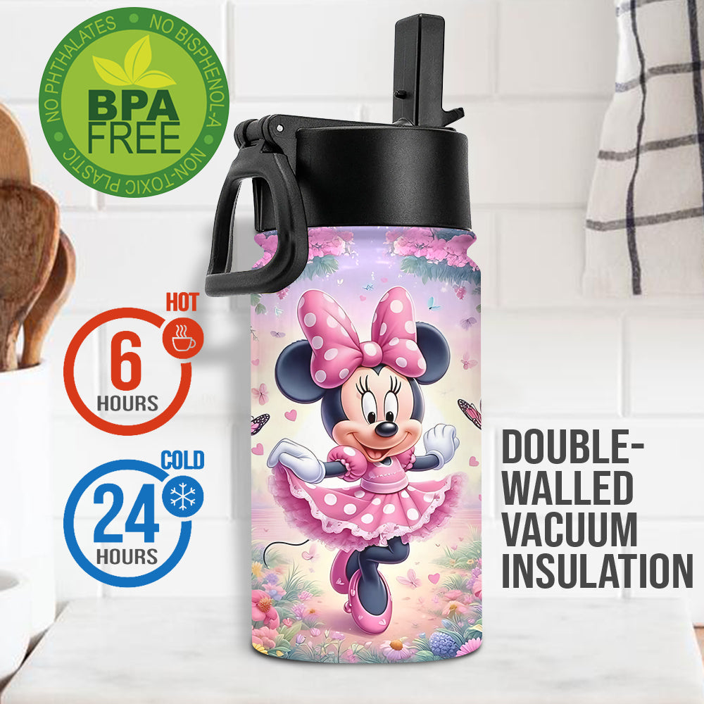 Personalized Kids Water Bottle with Magical Mouse Design Kids Water Bottle GradoCreations