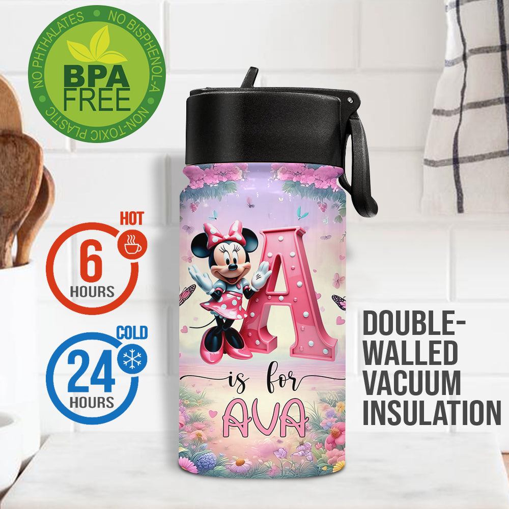 Personalized Kids Water Bottle with Magical Mouse Design Kids Water Bottle GradoCreations