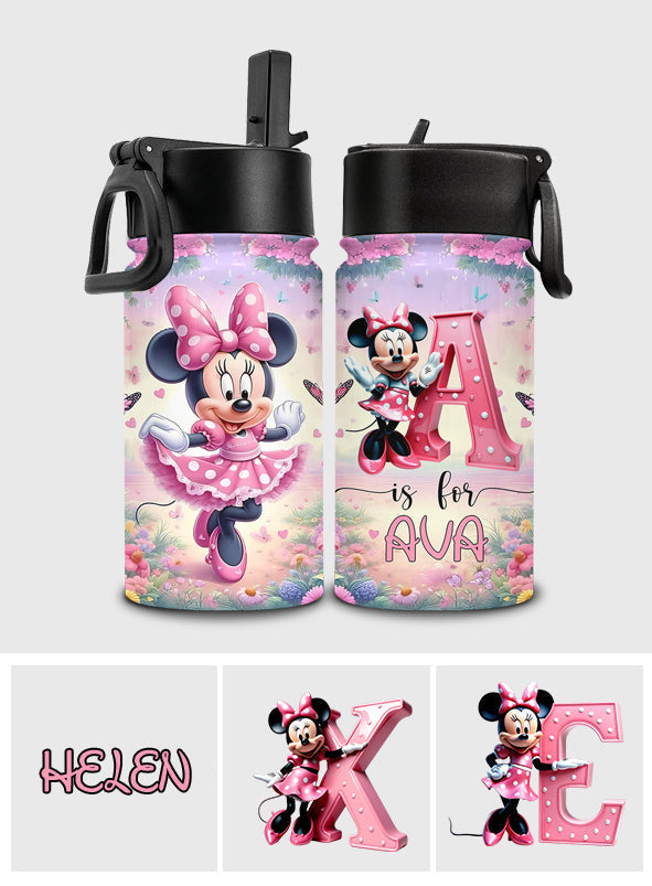 Personalized Kids Water Bottle with Magical Mouse Design Kids Water Bottle GradoCreations