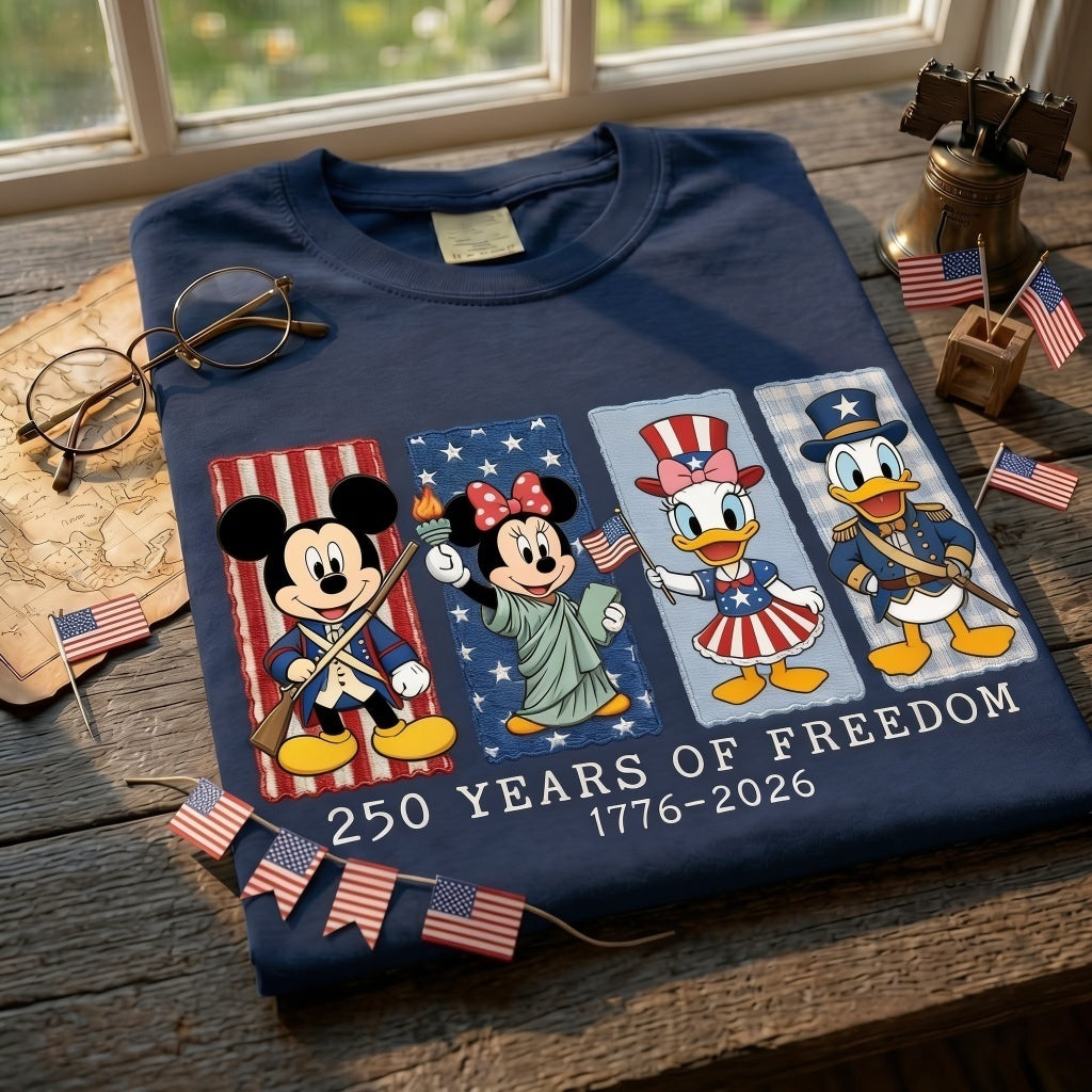 Personalized 250 Years of Freedom Mouse T-shirt & Hoodie Gift T-shirt & Hoodie GradoCreations