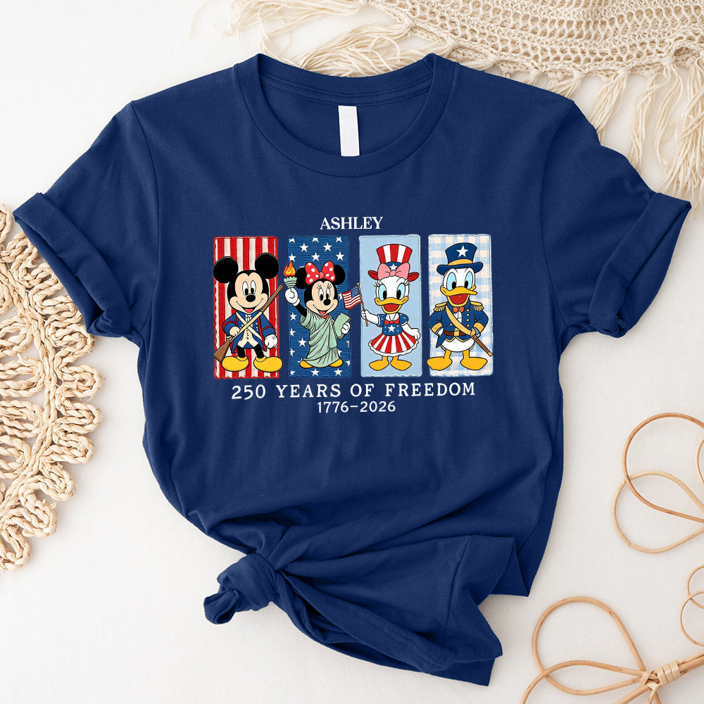 Personalized 250 Years of Freedom Mouse T-shirt & Hoodie Gift T-shirt & Hoodie GradoCreations