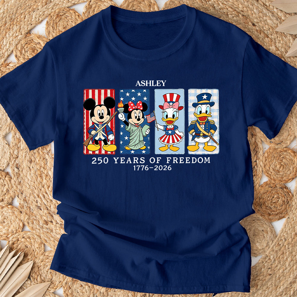 Personalized 250 Years of Freedom Mouse T-shirt & Hoodie Gift T-shirt & Hoodie GradoCreations