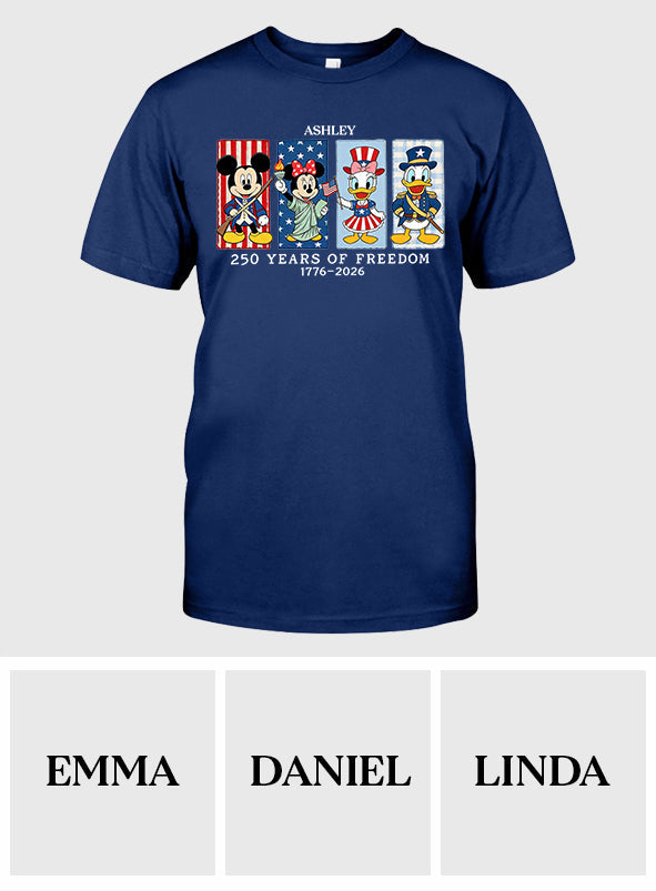 Personalized 250 Years of Freedom Mouse T-shirt & Hoodie Gift T-shirt & Hoodie GradoCreations