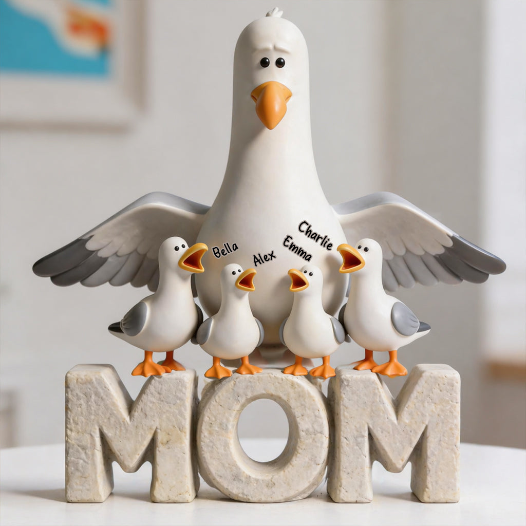 Personalized Seagull Acrylic Plaque Custom Name Gift for Mom Custom Shaped Acrylic Plaque GradoCreations