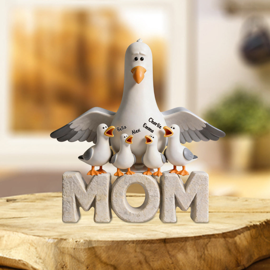 Personalized Seagull Acrylic Plaque Custom Name Gift for Mom Custom Shaped Acrylic Plaque GradoCreations