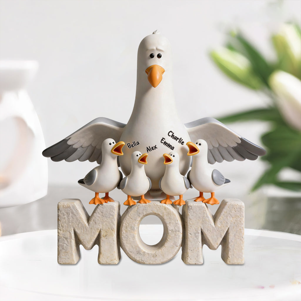 Personalized Seagull Acrylic Plaque Custom Name Gift for Mom Custom Shaped Acrylic Plaque GradoCreations
