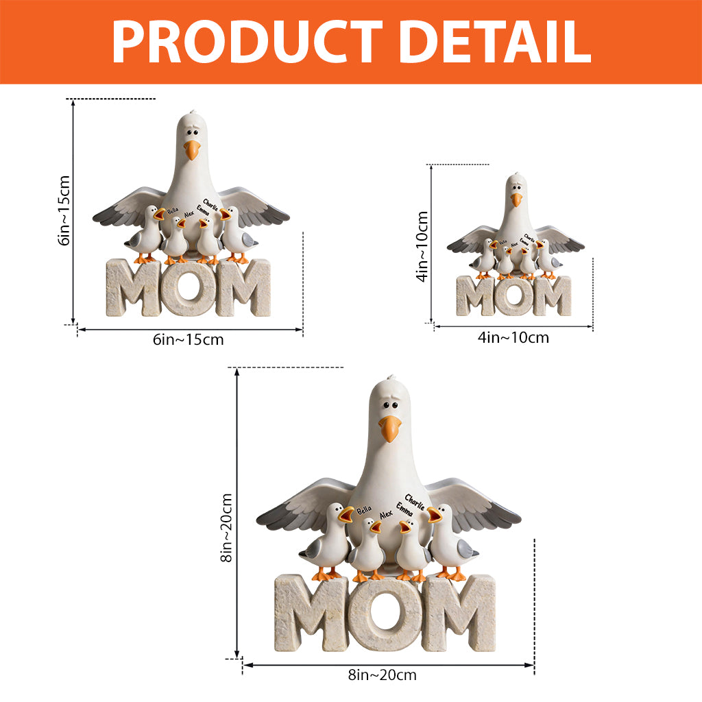 Personalized Seagull Acrylic Plaque Custom Name Gift for Mom Custom Shaped Acrylic Plaque GradoCreations