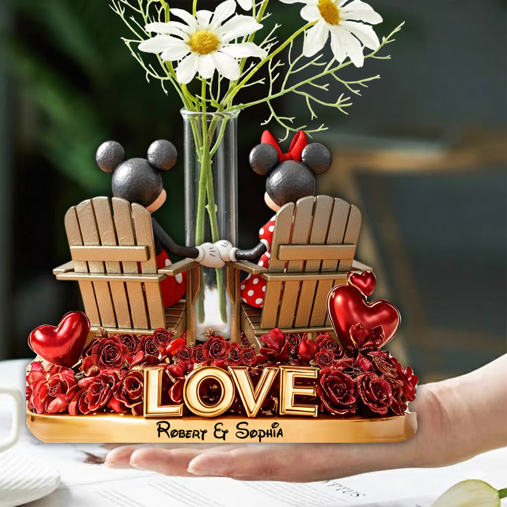 Personalized Acrylic Flower Vase Unique Shape Custom Design Gift Custom Shape Acrylic Flower Vase GradoCreations