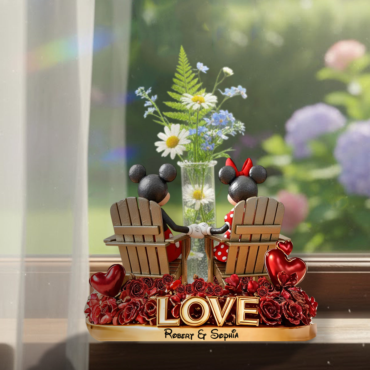 Personalized Acrylic Flower Vase Unique Shape Custom Design Gift Custom Shape Acrylic Flower Vase GradoCreations