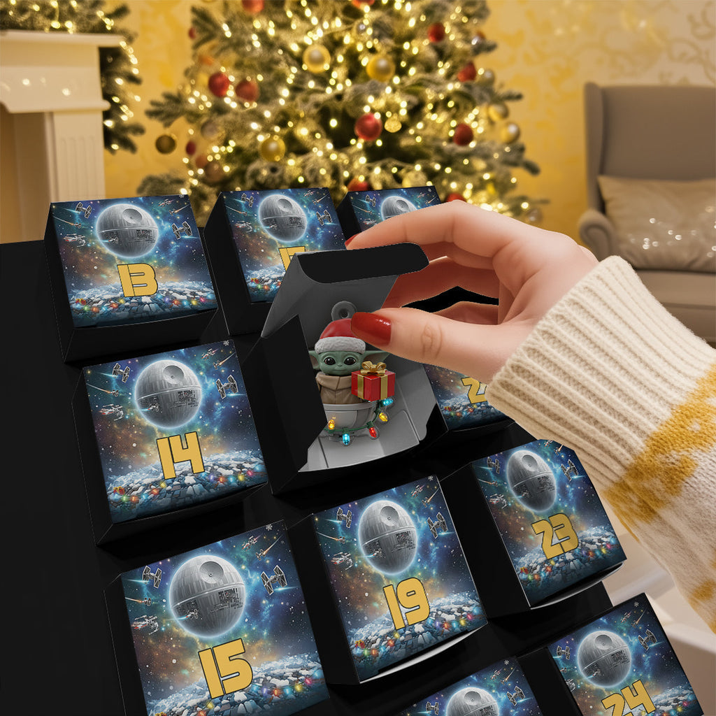 Personalized Star Wars Folded Advent Calendar with Ornaments for Christmas Folded Advent Calendar With Ornaments GradoCreations