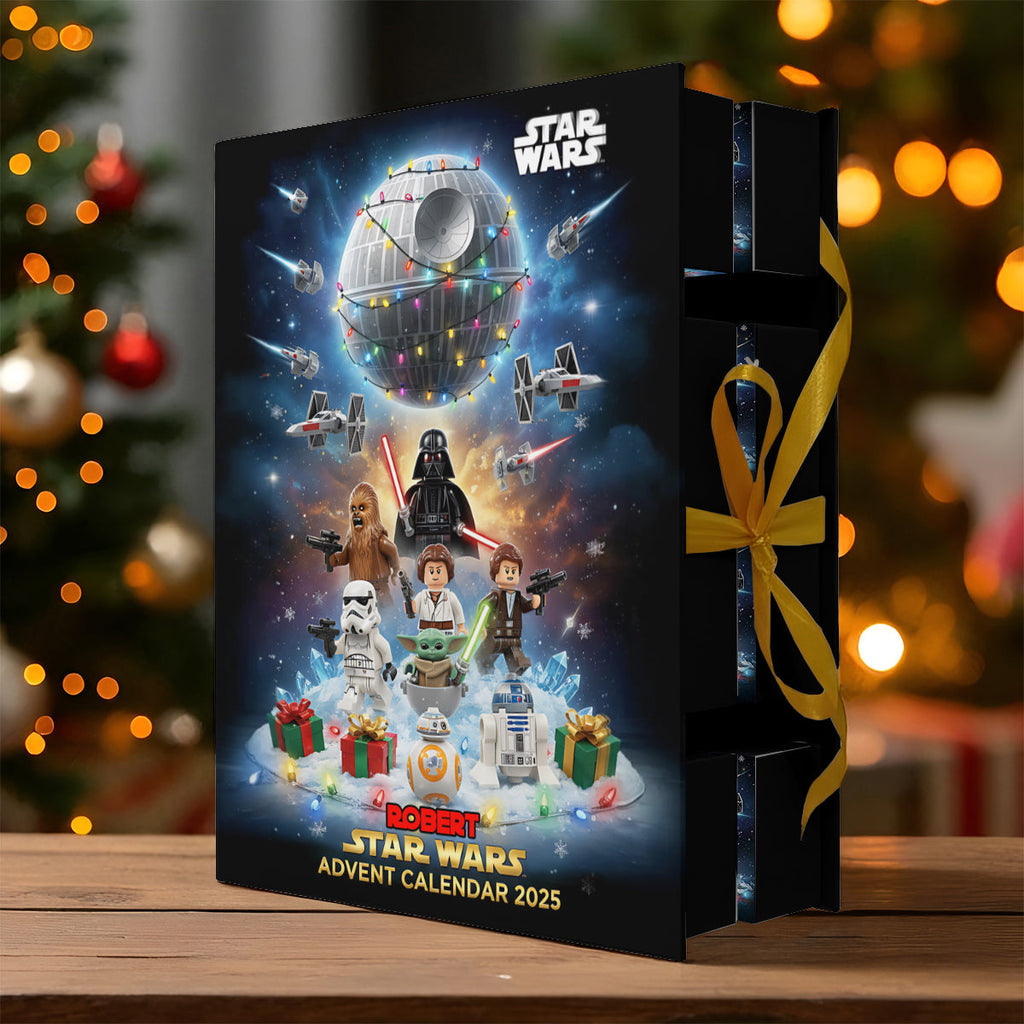 Personalized Star Wars Folded Advent Calendar with Ornaments for Christmas Folded Advent Calendar With Ornaments GradoCreations