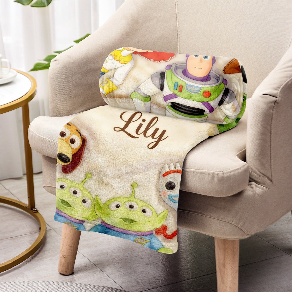 Personalized You've Got A Friend In Me Kids Blanket Custom Name Soft Flannel Gift Blanket GradoCreations