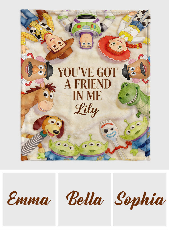 Personalized You've Got A Friend In Me Kids Blanket Custom Name Soft Flannel Gift Blanket GradoCreations
