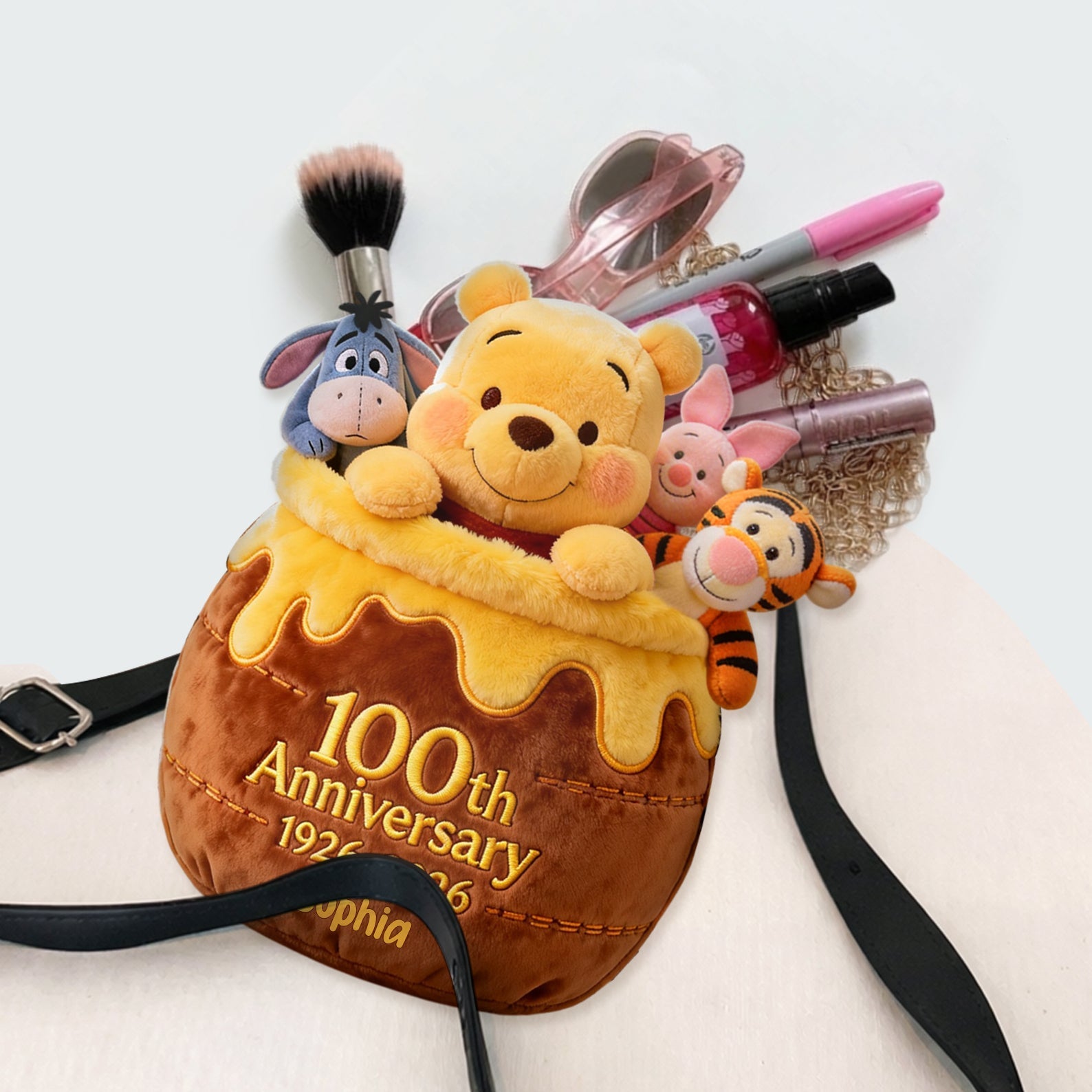 Personalized Plush Crossbag for Kids with Custom Design | 100th Anniversary Gift Plush Crossbag GradoCreations