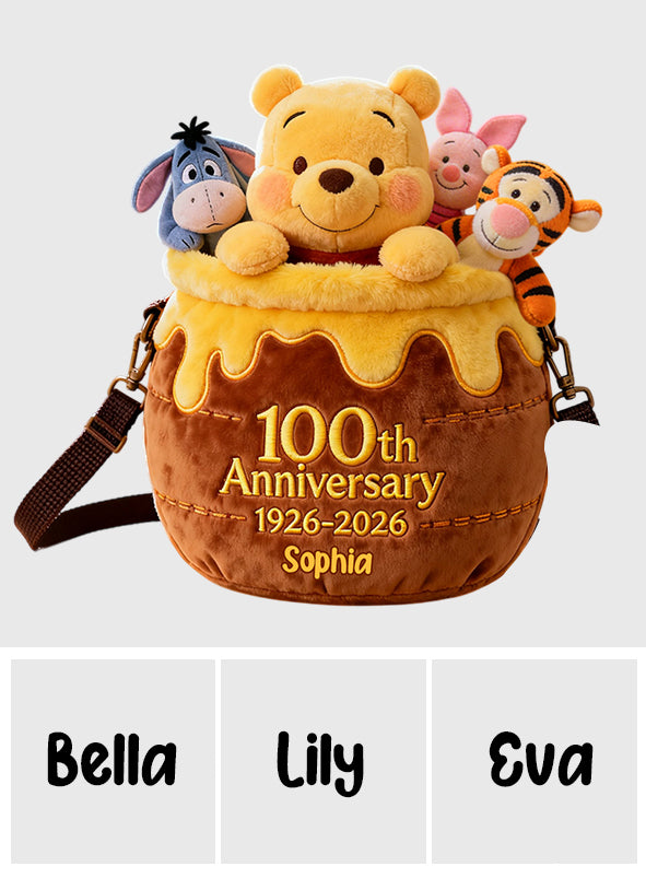 Personalized Plush Crossbag for Kids with Custom Design | 100th Anniversary Gift Plush Crossbag GradoCreations