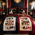 Personalized Mouse Quilt Set with His Queen & Her King Design Quilt Set GradoCreations