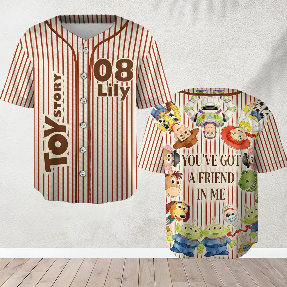Personalized Toy Story Baseball Jersey Custom Name Gift for Kids Baseball Jersey GradoCreations