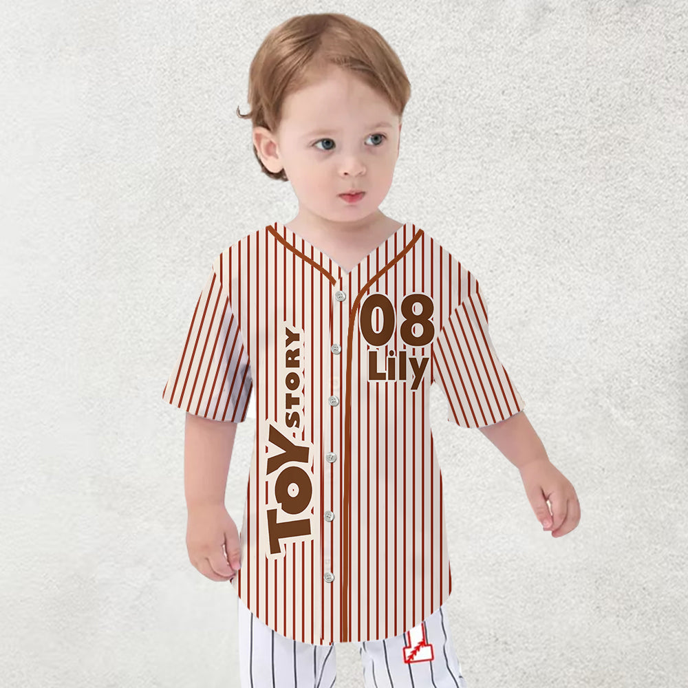 Personalized Toy Story Baseball Jersey Custom Name Gift for Kids Baseball Jersey GradoCreations
