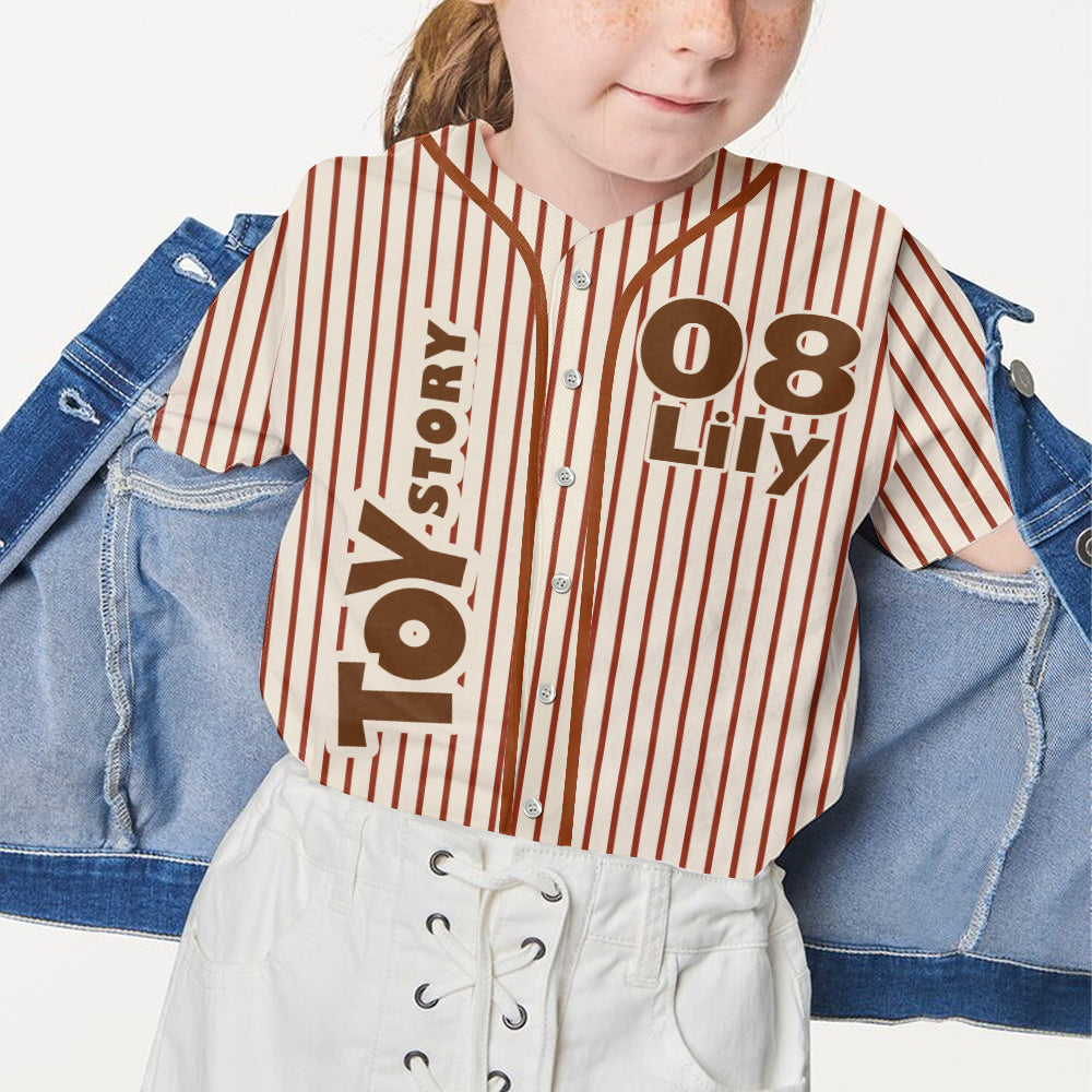 Personalized Toy Story Baseball Jersey Custom Name Gift for Kids Baseball Jersey GradoCreations