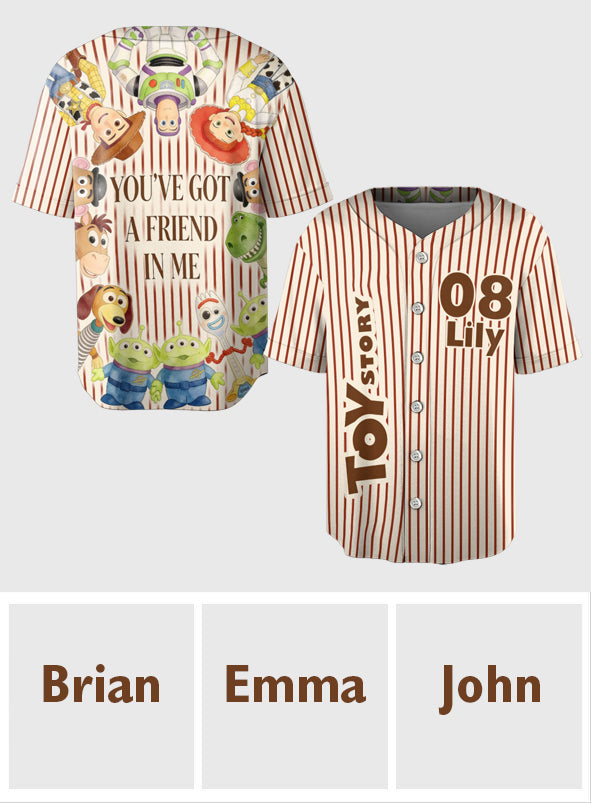 Personalized Toy Story Baseball Jersey Custom Name Gift for Kids Baseball Jersey GradoCreations