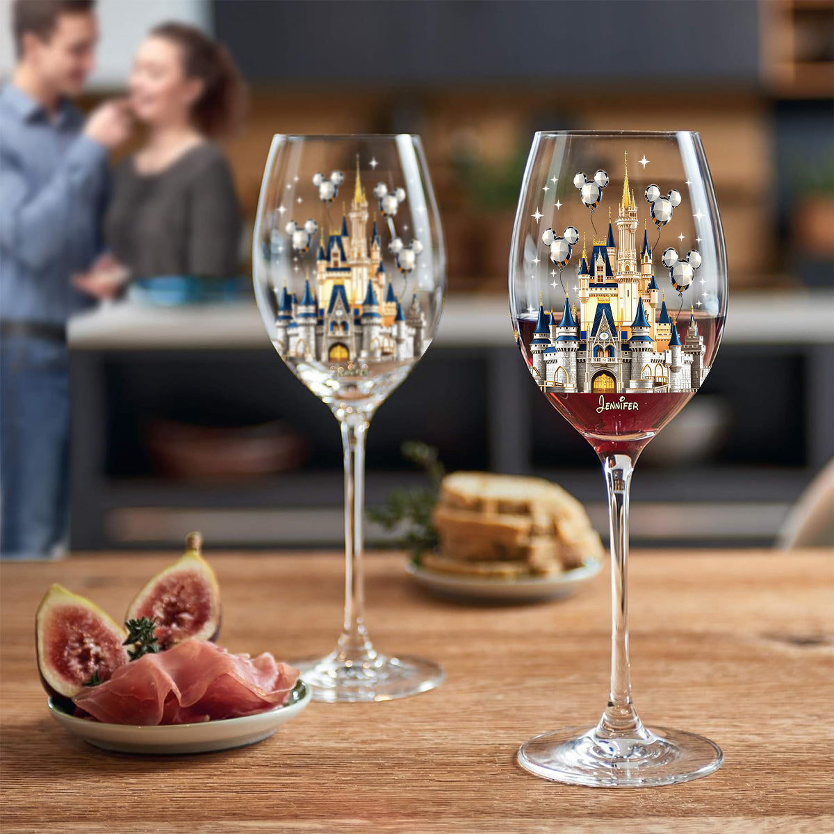 Personalized Magical Castle Wine Glass Gift with Long Stem Wine Glass With Long Stem GradoCreations