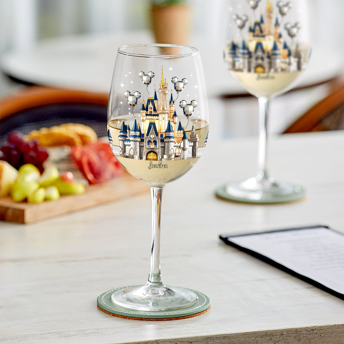 Personalized Magical Castle Wine Glass Gift with Long Stem Wine Glass With Long Stem GradoCreations