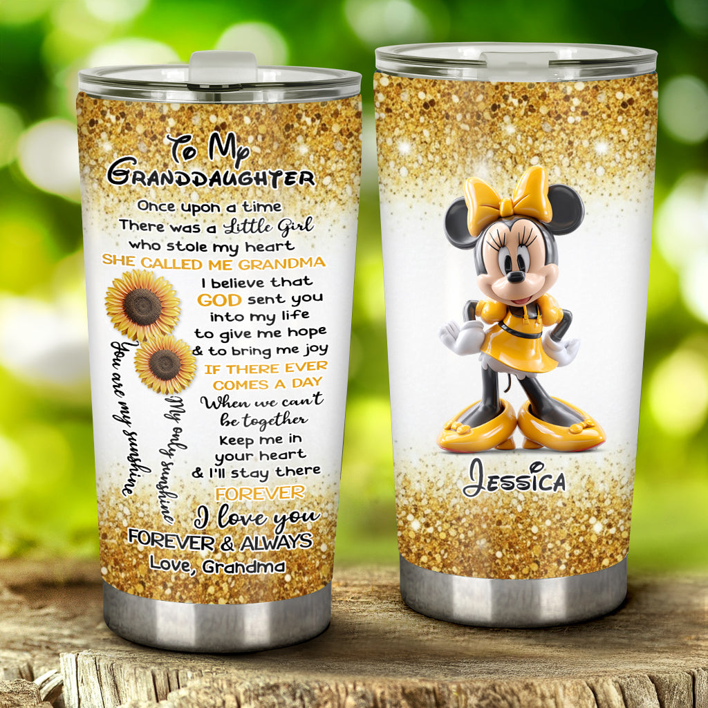 Personalized Tumbler for Granddaughter with Minnie Mouse Design Tumbler GradoCreations