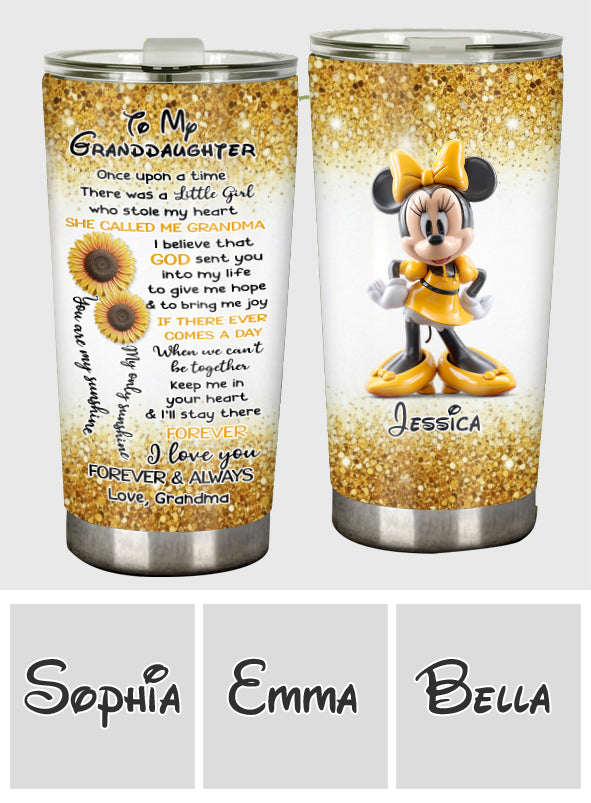 Personalized Tumbler for Granddaughter with Minnie Mouse Design Tumbler GradoCreations