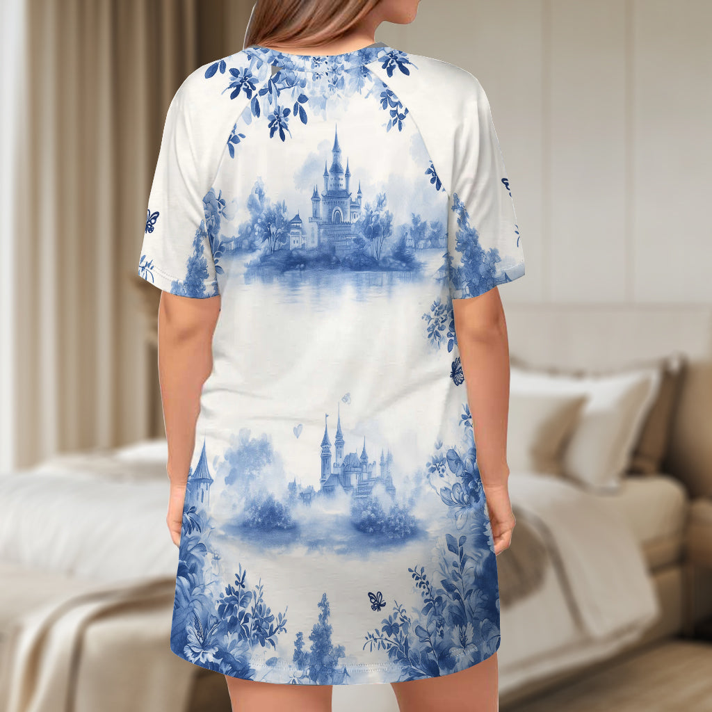 Personalized Grandma Sleep T-shirt Dress Custom Name Gift Sleep T-shirt Dress GradoCreations