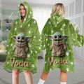 Personalized Yoda Blanket Hoodie Custom Name Gift for Kids Blanket Hoodie GradoCreations