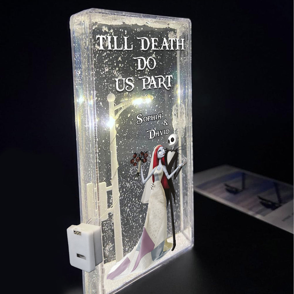 Personalized Nightmare Snowflake Night Light for Couples | Unique Gift Snowflake Night Light GradoCreations